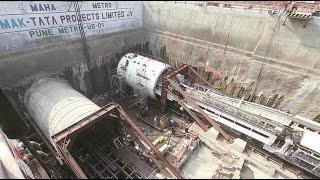 pune metro UG Tunnel work progress || TBM Working || maha metro