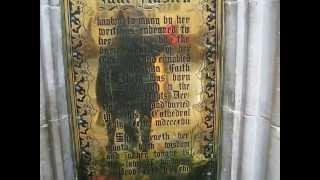 Jane Austen burial place in Winchester Cathedral