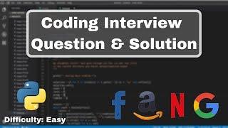 Python Coding Interview Preparation - For Beginners