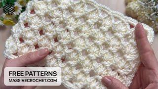 VERY EASY & UNUSUAL Crochet Pattern for Beginners!️ LOVELY Crochet Stitch for Baby Blanket