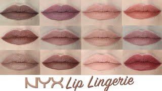 NYX LIP LINGERIE LIPSTICK | SWATCHES + REVIEW