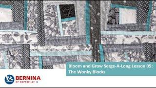 Bloom and Grow Serge A Long: Lesson 05 - Wonky Block Construction