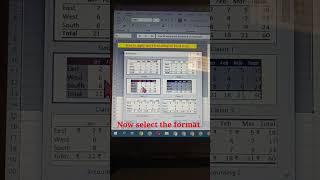 how to apply quick formatting on excel data #shorts