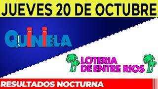 Resultados Quinielas Nocturnas de Córdoba y Entre Ríos, Jueves 20 de Octubre