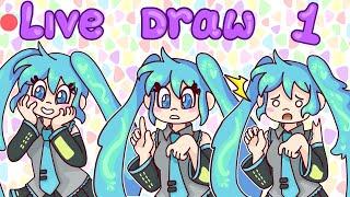 Live Drawing Hatsune Miku variants - The Jcrow Drawing Live