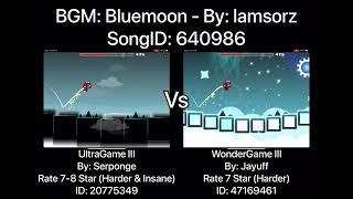 Geometry Dash = UltraGame III Vs WonderGame III (Comparison) (Serponge Vs Jayuff)