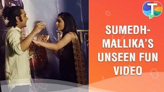 Sumedh Mudgalkar's UNSEEN video of trying to feed Mallika Singh cake