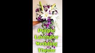 Purple Lavender Wedding Theme #shorts #CascadingBouquet #WeddingFlowers