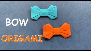 Бантик оригами из бумаги| Origami paper bow