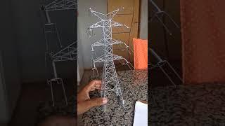 miniatura de torre de transmissão 30cm #torres #estruturasmetálicas #tower #energia #energy