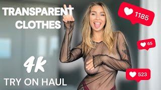 [4K] TRANSPARENT Summer Try On Haul | Natural Body No Bra