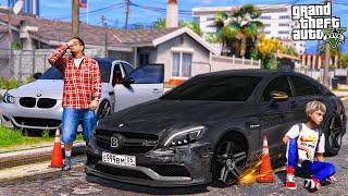 ОПЕРСКАЯ ЕЗДА В GTA 5 - ПРОБИЛ КОЛЕСО НА ОПЕРСКОМ MERCEDES CLS63 И УЛЕТЕЛ В КАНАВУ! ВОТЕР