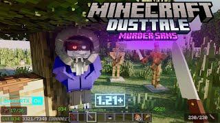 Dusttale Sans Add-on 1.21+ ,Small update [MCPE-MCBE]Murder Sans in Minecraft,EnderFoxBoy MC!!!