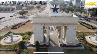 ACCRA, GHANA IN 4K | DJI DRONE FOOTAGE | GHANA PART 4 #accra #ghana #independencesquare