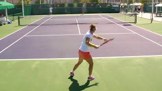 Sam Stosur Intense Practice Court Level View - WTA Tennis Training