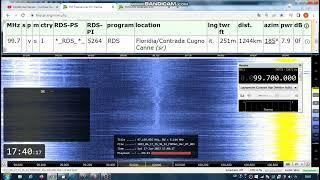 FM DX Es - 170623 1538UTC - 99.7 RDS (I) Floridia/Contrada Cugno Canne (sr) 7.9kW 1244km