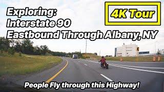 Interstate 90 | Eastbound Passing Through Albany, NY | Driving Tour [4k]