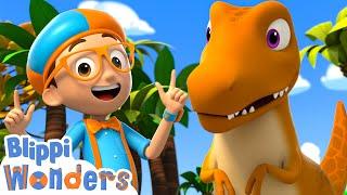 Blippi meets Tina the T-Rex ! | Blippi Wonders Educational Videos for Kids