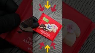 Ritter Sport Dark Chocolate with Marzipan Filling! #netweight #Chocolate #satisfying #shortvideos