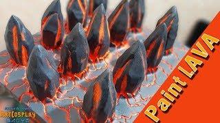 Как красить Eva Foam в стиле раскаленной лавы. How to paint lava in you cosplay. Video tutorial.