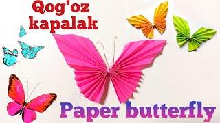 Qog'oz kapalak yasash // Origami Butterfly Paper - Easy and Fast -Crafts