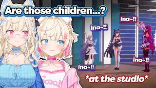 Biboo, Ina, and IRyS were so loud at the studio, FUWAMOCO thought they were children screaming