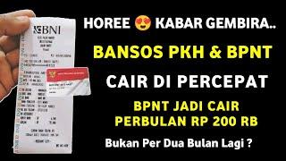 KABAR GEMBIRA  BANSOS PKH DAN BPNT DI PERCEPAT CAIR JANUARI 2025 | PKH BPNT 2025 KAPAN CAIR