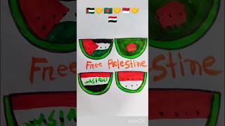 Palestine Support Countries Flag Drawing #shorts #tranding #palestine #israel #viralvideo