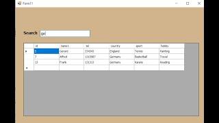 Visual Basic. net| How to search data in datagridview from multiple tables using Views SQL database