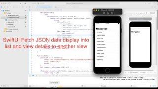 SwiftUI Fetch JSON data display into list and view details to another view