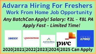 Coherent , Advarra , KPMG , PWC , CrowdStrike Hiring for freshers | 2021 , 2022 , 2023 , 2024 job