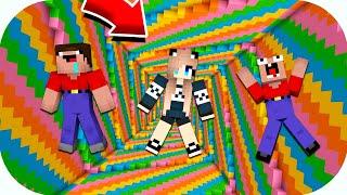 2 НУБА И ДЕВУШКА ПРО ПРОХОДЯТ ДРОППЕР В МАЙНКРАФТ! 100% ТРОЛЛИНГ ЛОВУШКА MINECRAFT | Глазастая морда