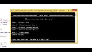 Hotel Management System using C