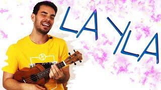 LAYLA Ukulele Tutorial acoustic version w/ chords + riff - Eric Clapton