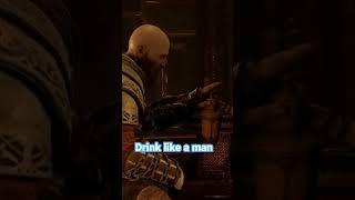 Kratos gives Atreus his first drink #bestgamesjustin #godofwar #gaming