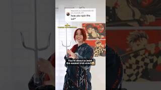 Sai Tutorial ️ Be Careful!️ #martialarts #tutorial #tricks #elektra #mileena #ninjaturtles