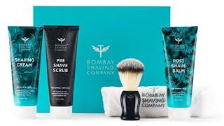 Bombay Shaving Company Shaving Essentials Value Kit- ShavingCream, Scrub, PostShaveBalm, BadgerBrush