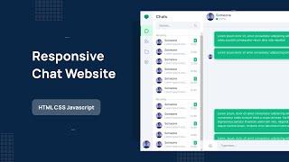 Responsive Chat Website - HTML CSS Javascript