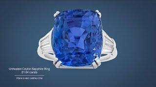 Unheated Ceylon Sapphire Ring (21.84 carats) | M.S. Rau