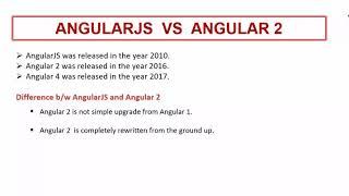 AngularJS vs Angular2