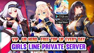 GIRLS LINE PRIVATE SERVER - V5+ , UR HERO , DAILY FREE TOP UP ¥648 , TICKET GACHA