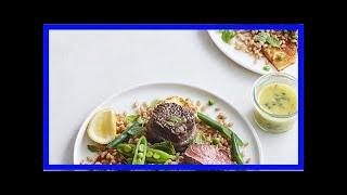 Beef medallions with grain salad and lemon vinaigrette