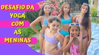 DESAFIO DE YOGA EM DUPLAS NA PISCINA COM MARIA FERNANDA, BIANCA, VITÓRIA E SOFIA!