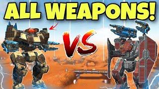  TITAN KID VS ARTHUR ALL WEAPONS || War Robots Test Server WR || Comparison ||