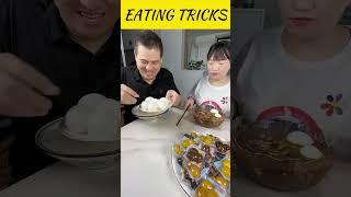 Prank husband - Pretend to hide the chicken fillet in the bowl, but I ate it #food #funny #mukbang