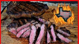 Reverse Seared Prime Strip Steaks On The Lion Gas Grill | Texas Style Cuisine Chef Johnny