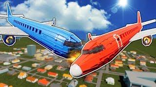 MASSIVE PLANE COLLISION OVER LEGO CITY! - Brick Rigs Gameplay - Lego City Toy Crash