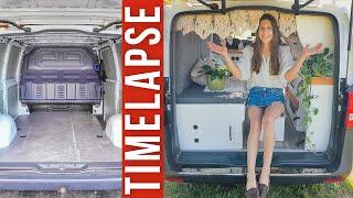 CAMPER CONVERSION in 10 minutes! | Full TIMELAPSE | DIY Camper Van Conversion | #Vanlife