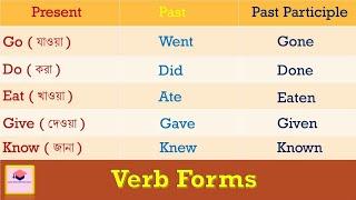 Verb Forms : 280+ Most Important Forms of Verbs | Verbs with Bengali Meanings | [ Part - 1 ]