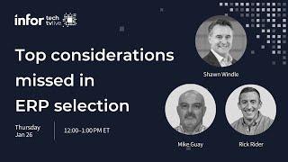 What to Consider When Picking an ERP Solution | Infor TechTV Live